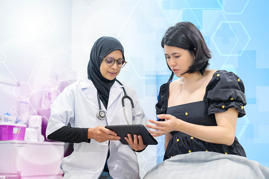 medical and healthcare background with cardio heartbeat lines